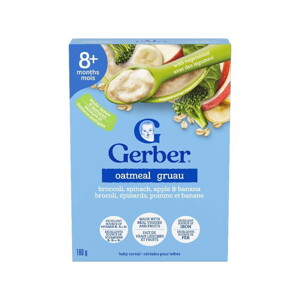 Gerber Oatmeal broccoli, spinach, apple & banana Gerber Oatmeal broccoli, spinach, apple & banana