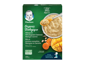Gerber Organic Oat Mango Carrot Baby Cereal Gerber Organic Oat Mango Carrot Baby Cereal