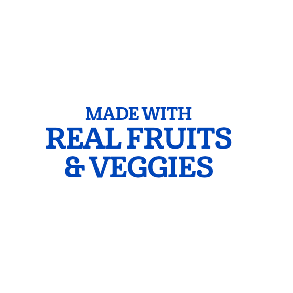 Made with real fruits & veggies Made with real fruits & veggies